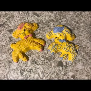 Vintage MidCentury Chalkware Lambs